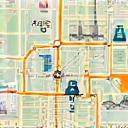 Carte illustrant le parcours d’un livreur à Paris